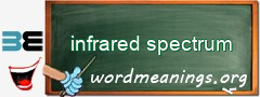 WordMeaning blackboard for infrared spectrum